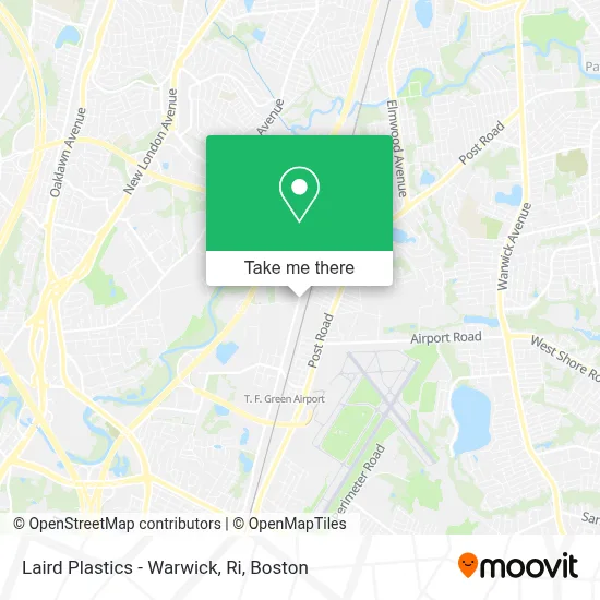 Laird Plastics - Warwick, Ri map