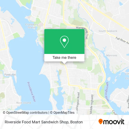 Riverside Food Mart Sandwich Shop map