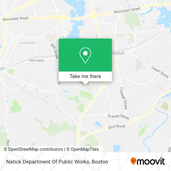 Natick Department Of Public Works map