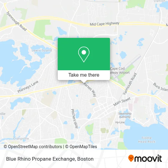 Blue Rhino Propane Exchange map