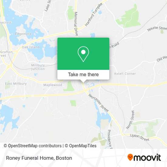Roney Funeral Home map