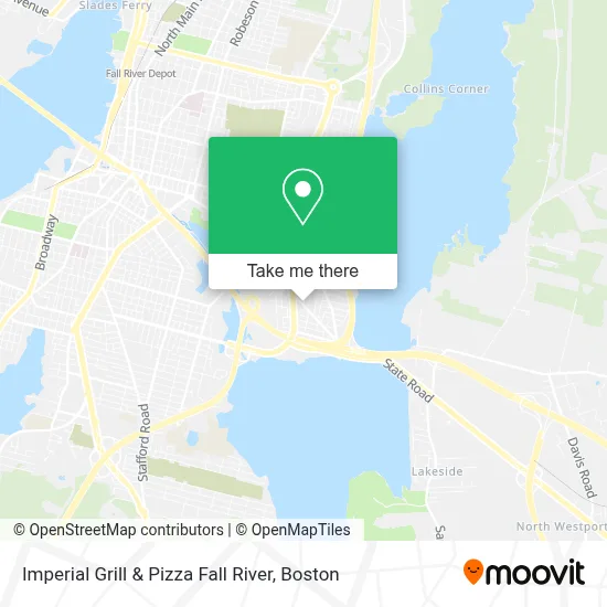 Imperial Grill & Pizza Fall River map