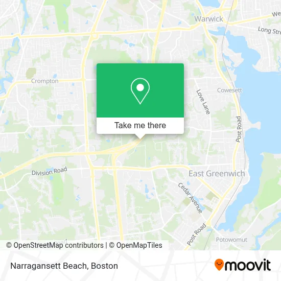Narragansett Beach map