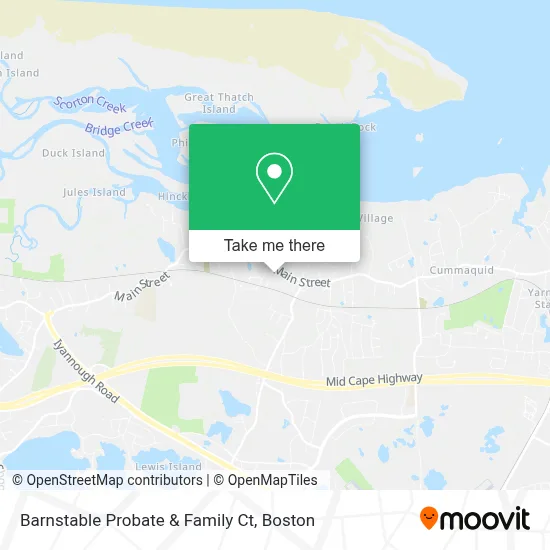 Barnstable Probate & Family Ct map