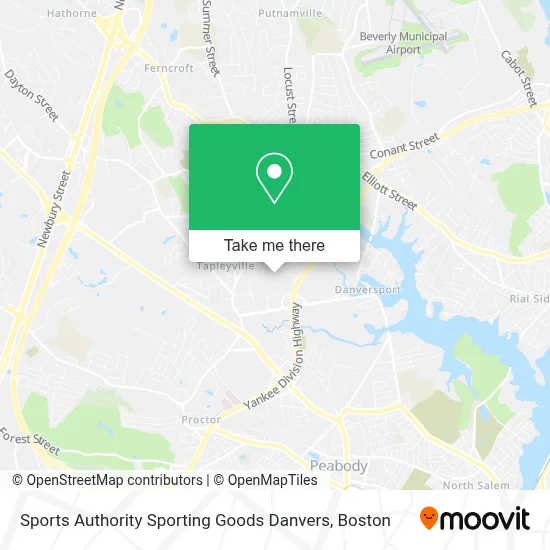 Sports Authority Sporting Goods Danvers map