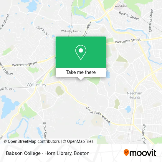 Babson College - Horn Library map