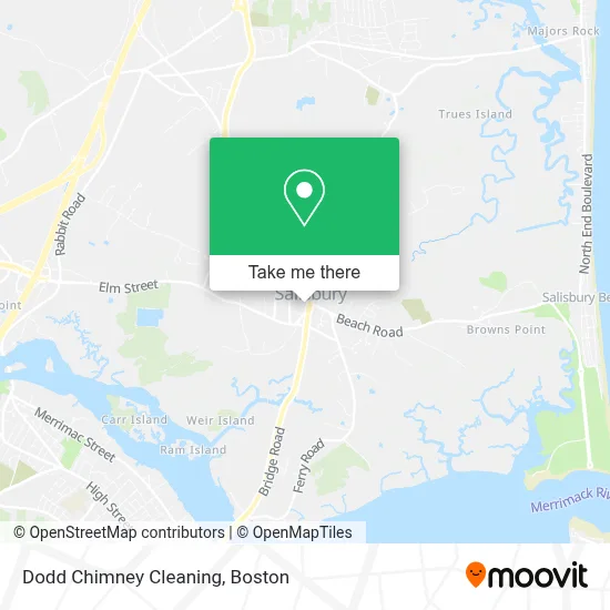 Dodd Chimney Cleaning map