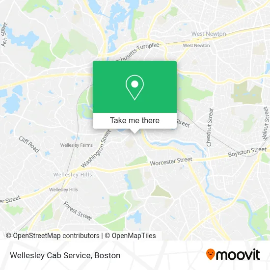 Wellesley Cab Service map
