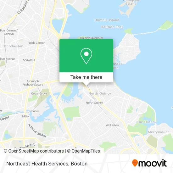 Northeast Health Services map