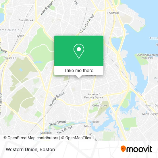 Western Union map