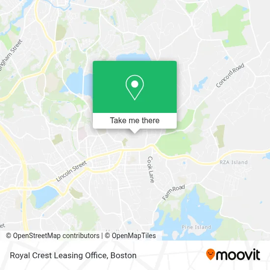 Royal Crest Leasing Office map