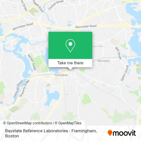Baystate Reference Laboratories - Framingham map