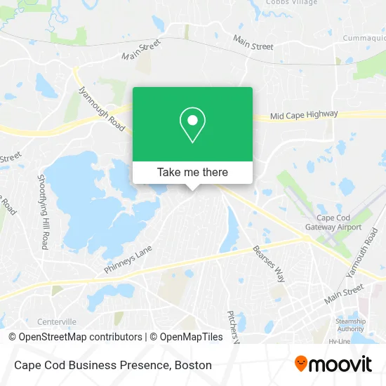 Cape Cod Business Presence map