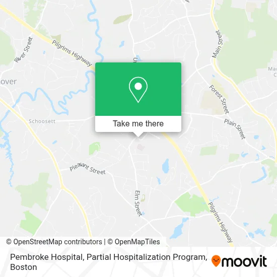 Pembroke Hospital, Partial Hospitalization Program map