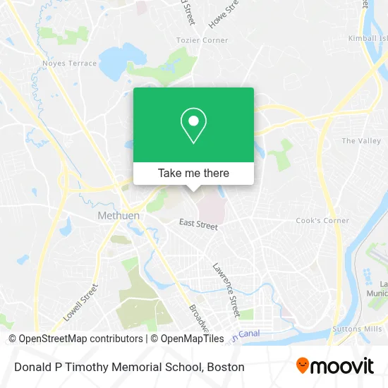 Donald P Timothy Memorial School map