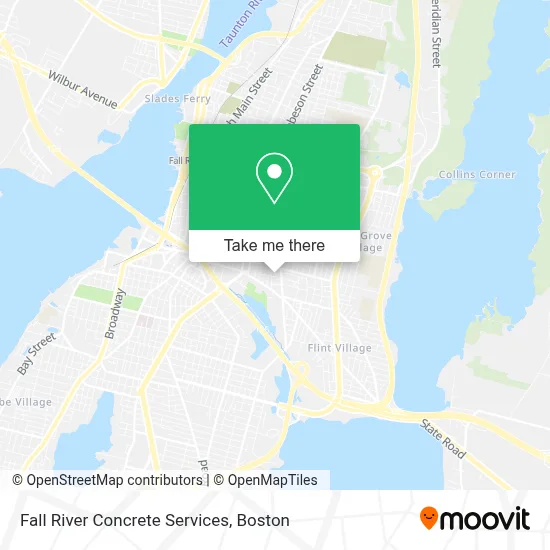 Fall River Concrete Services map