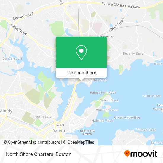 North Shore Charters map