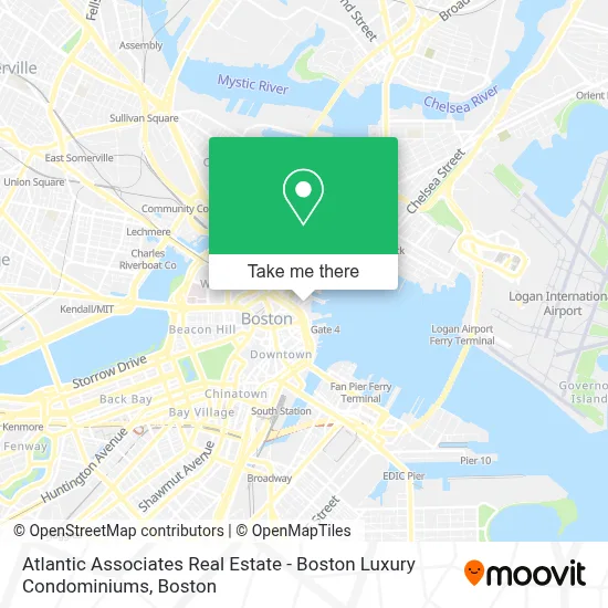 Atlantic Associates Real Estate - Boston Luxury Condominiums map