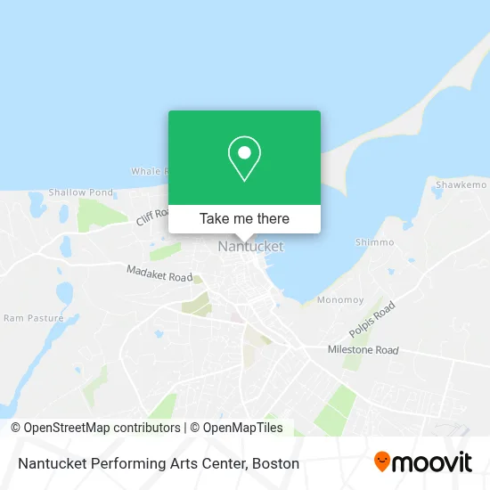 Nantucket Performing Arts Center map