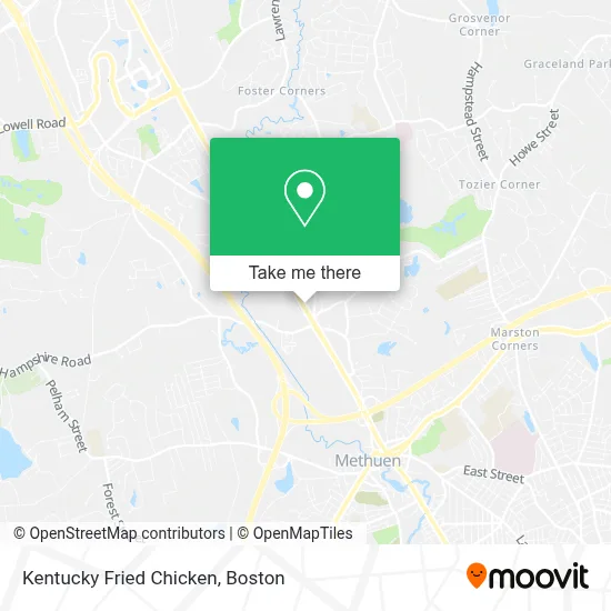 Kentucky Fried Chicken map