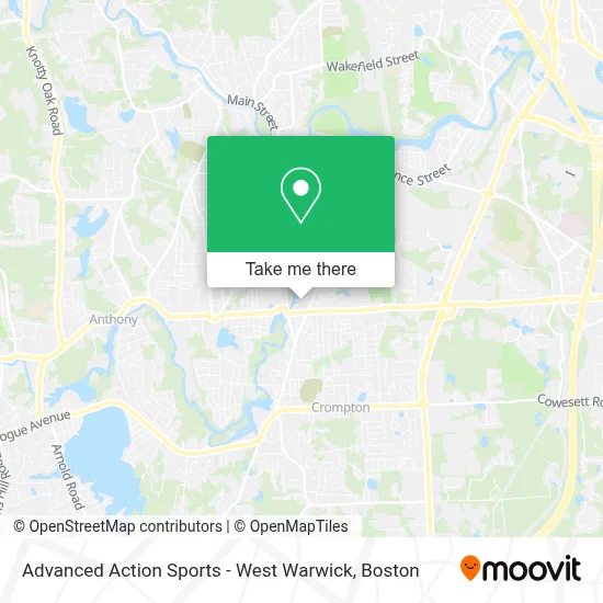 Advanced Action Sports - West Warwick map
