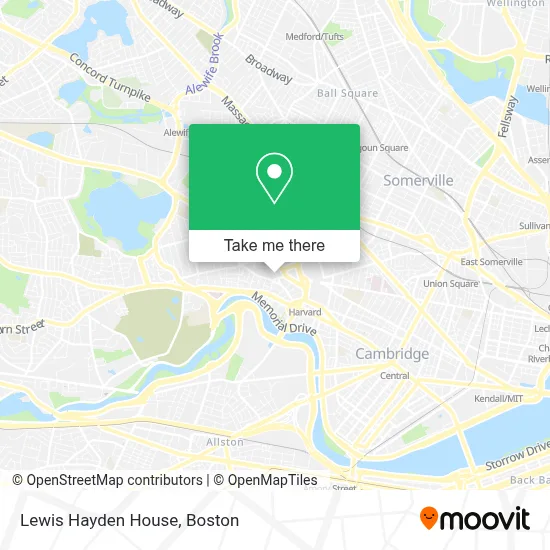 Lewis Hayden House map