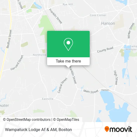 Wampatuck Lodge Af & AM map