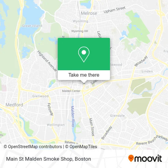 Main St Malden Smoke Shop map