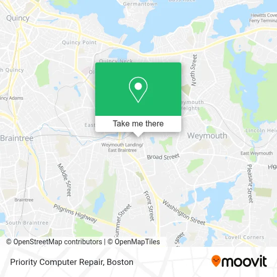 Priority Computer Repair map
