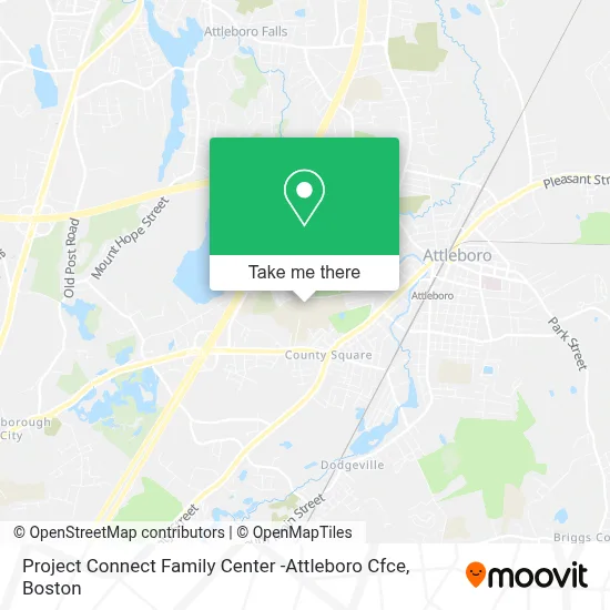 Project Connect Family Center -Attleboro Cfce map