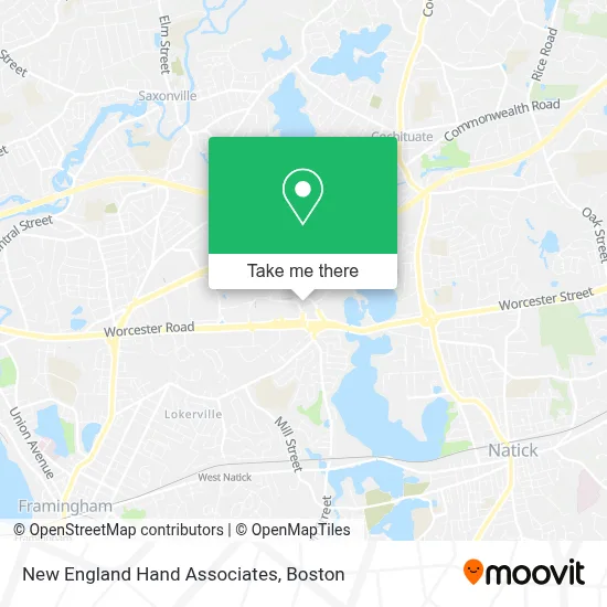 New England Hand Associates map