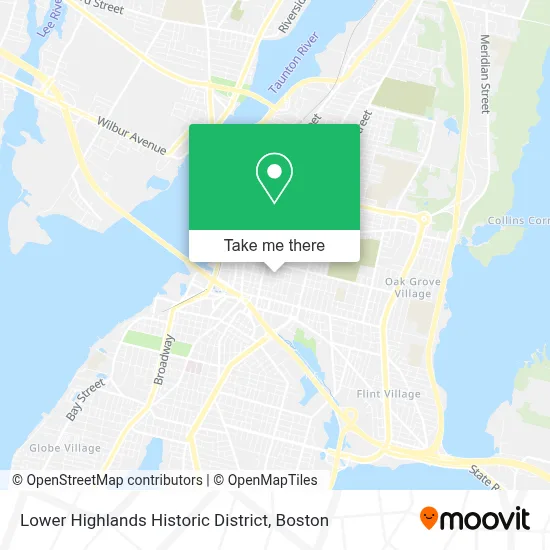 Lower Highlands Historic District map