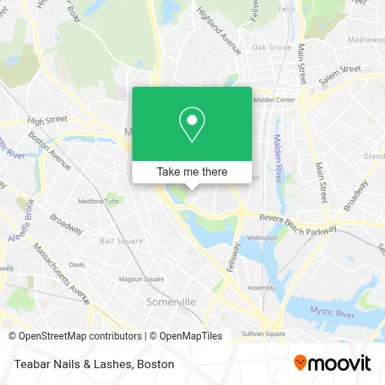 Teabar Nails & Lashes map