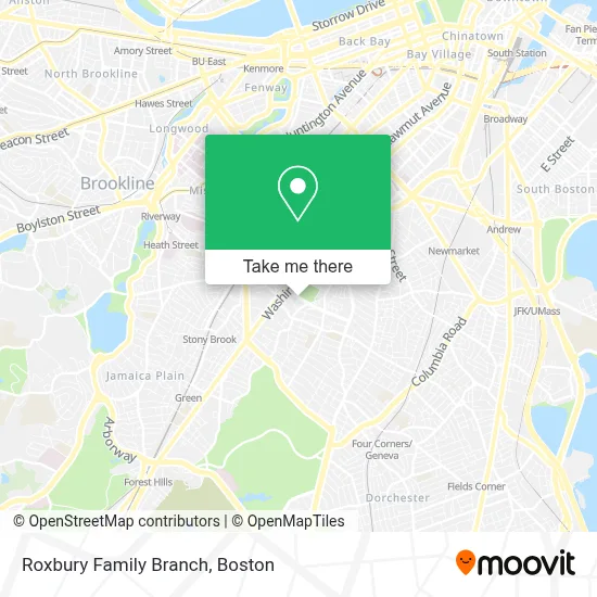 Roxbury Family Branch map
