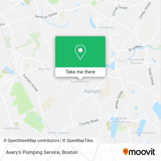 Avery's Pumping Service map