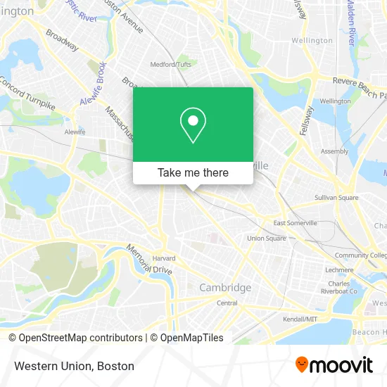 Western Union map