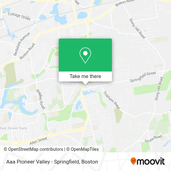 Aaa Pioneer Valley - Springfield map