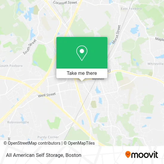 All American Self Storage map