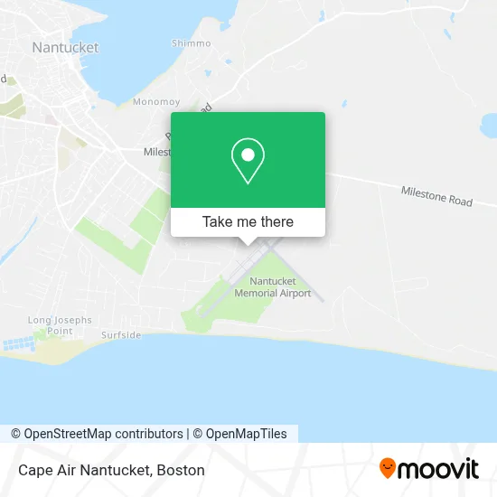 Cape Air Nantucket map