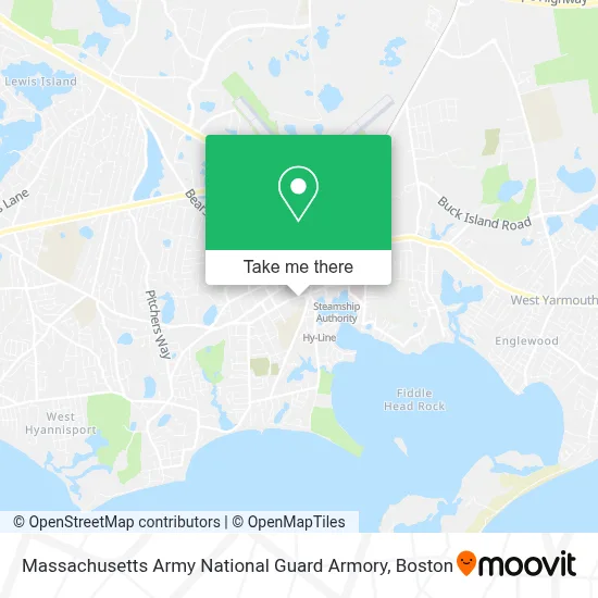 Massachusetts Army National Guard Armory map