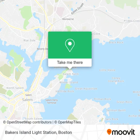 Bakers Island Light Station map
