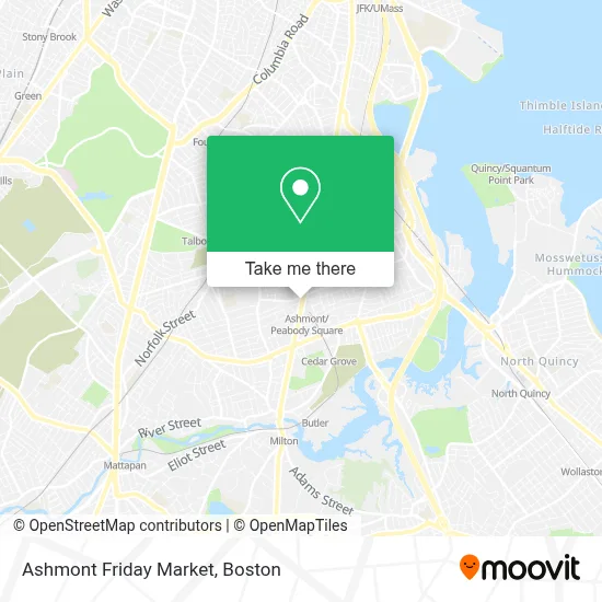 Ashmont Friday Market map