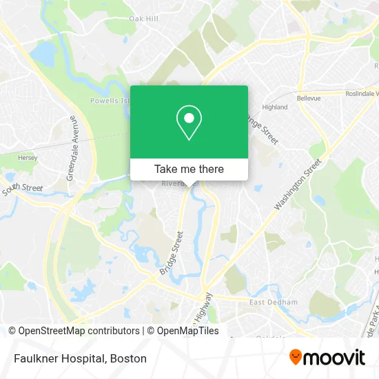 Faulkner Hospital map