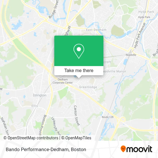 Bando Performance-Dedham map