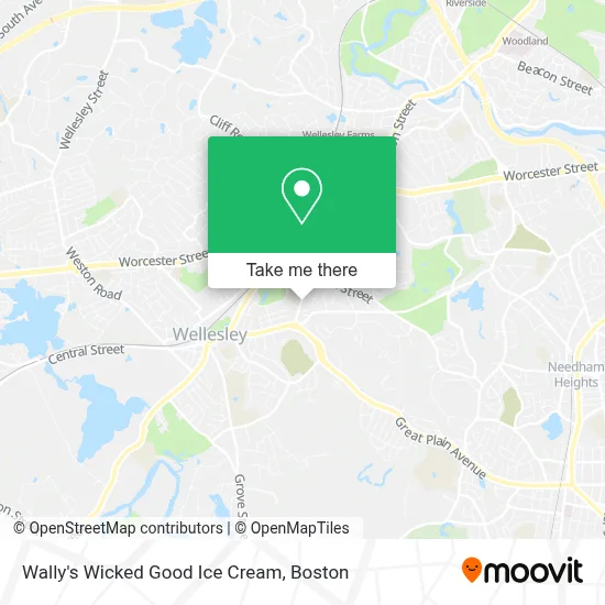 Wally's Wicked Good Ice Cream map