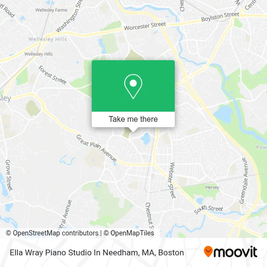 Ella Wray Piano Studio In Needham, MA map