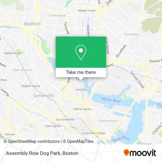 Assembly Row Dog Park map
