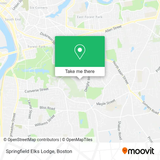 Springfield Elks Lodge map