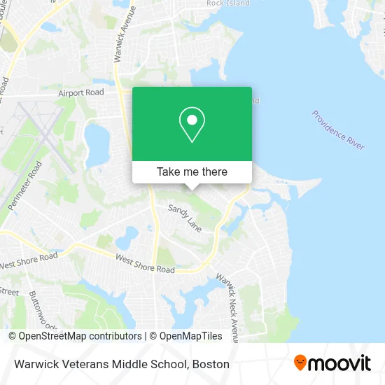 Warwick Veterans Middle School map
