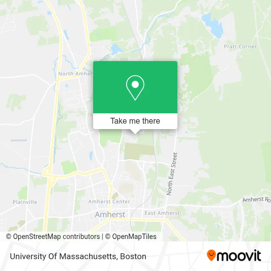 University Of Massachusetts map